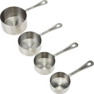 Cuisinart Stainless Steel Measuring Cups - Set of 4 - Silver NWOT